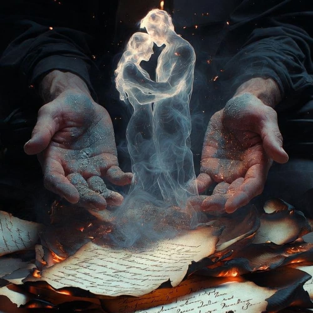 Ceniza que recuerda su forma