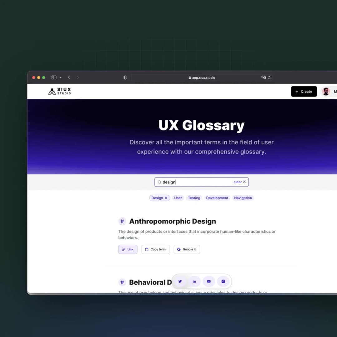 UX Glossary — Términos más importantes de UX