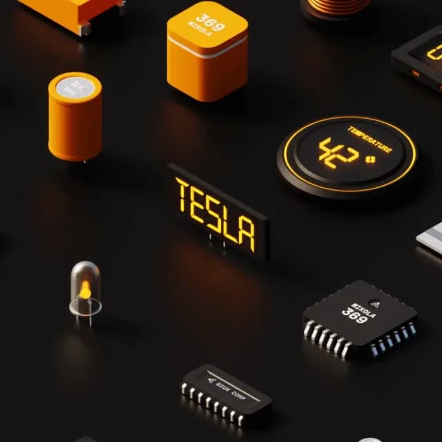Polychips — 3D low-poly Microchips